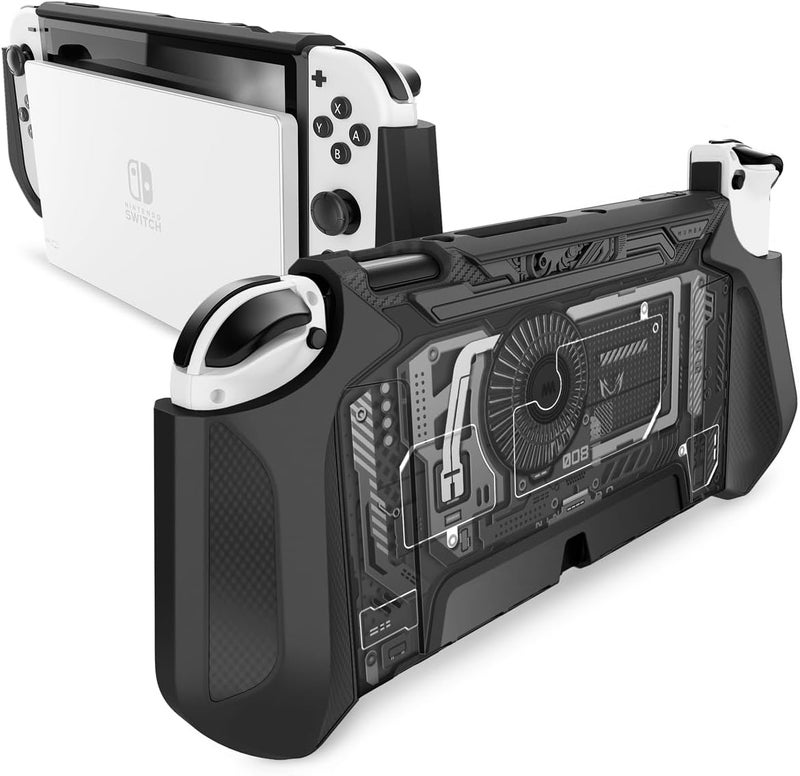 Mumba Dockable Case for Nintendo Switch OLED 2021, [Blade Series] TPU Grip Protective Cover Accessories Compatible with Nintendo Switch OLED 7 Inch and Joy-Con Controller (Cobalt) - Image 1